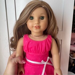 EUC Custom American Girl Doll with Brown Hair & Green Eyes